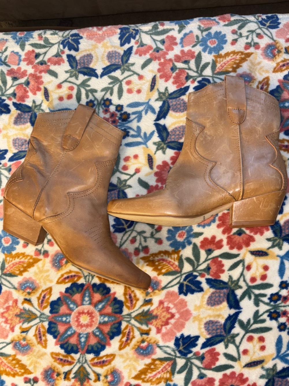Matisse  Anthropologie Leather Arlo Women's 5 1/2 Western Ankle Booties Worn 1x